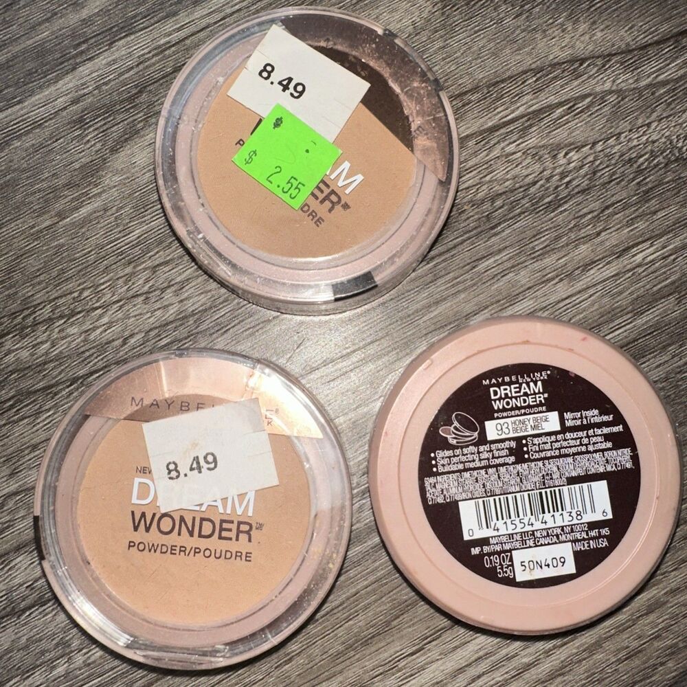 Maybelline New York Dream Wonder 93 Honey Beige x3, second skin -discontinued